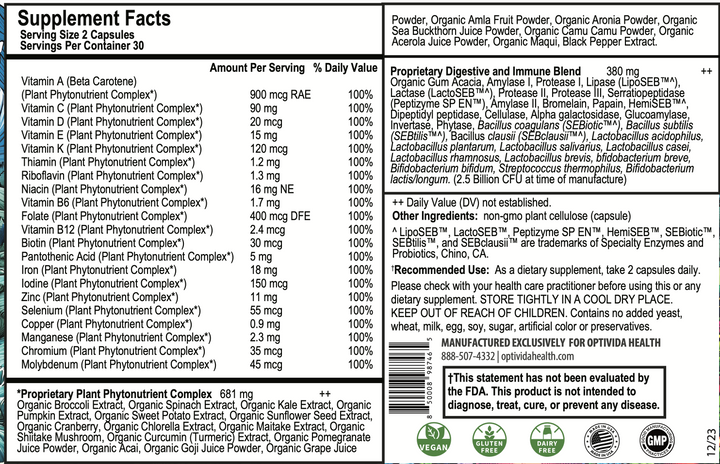 Probiotics Vitamin Supplement